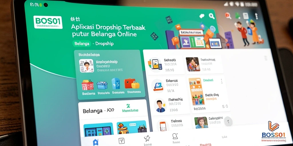 Antarmuka BOS01 yang bersih dan fungsional untuk aplikasi Dropship.