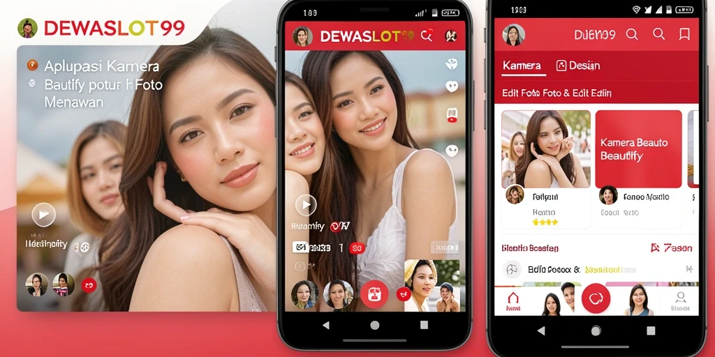Tampilan antarmuka DEWASLOT99 dengan fitur Kamera Beautify yang menarik.