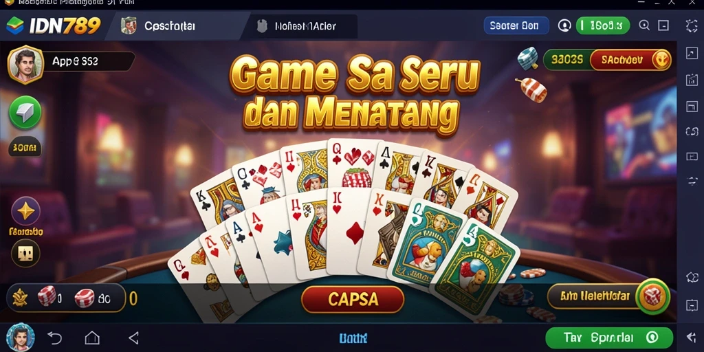 Tampilan antarmuka game Capsa IDN789 yang menarik.