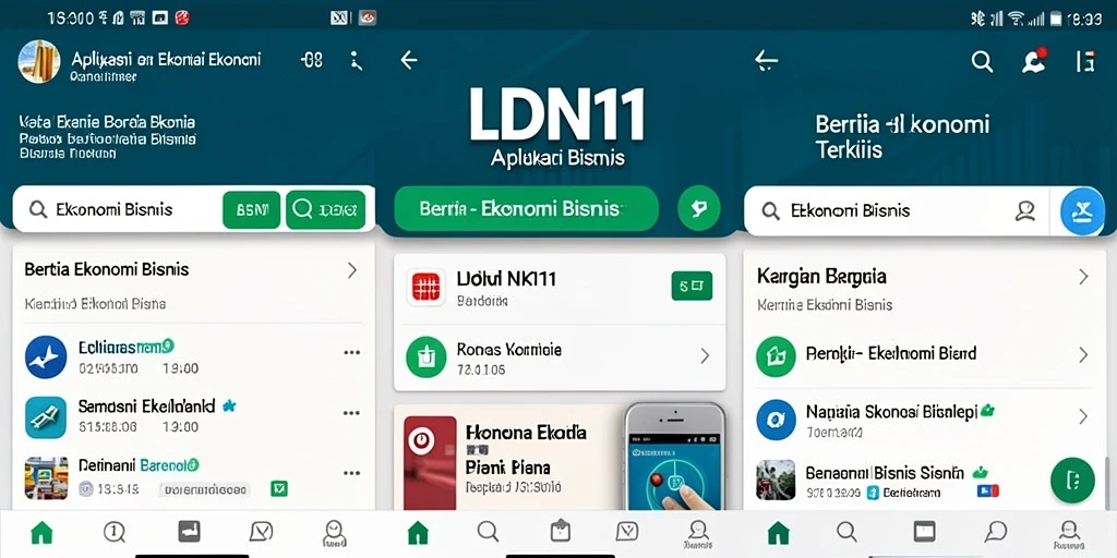 Antarmuka LDN11 yang intuitif dan fungsional untuk berita ekonomi.